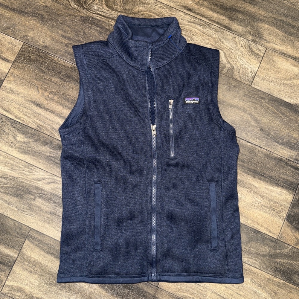 Patagonia Better Sweater Fleece Vest Full-Zip Women's Size L Navy Blue Hiking